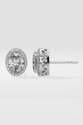 1.5 ct Oval Halo Studs