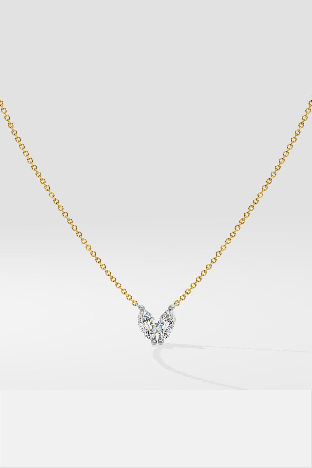 Marquise Heart Duo Necklace
