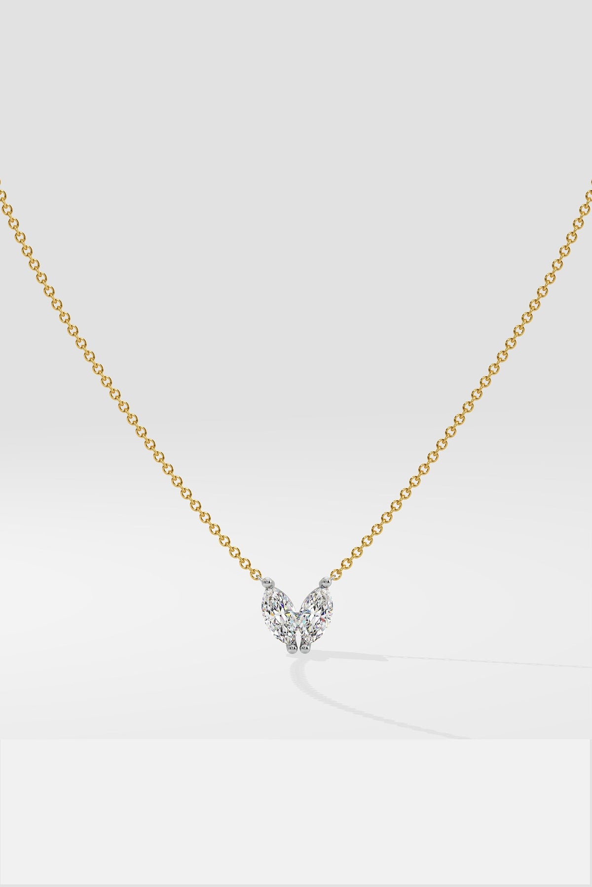 Marquise Heart Duo Necklace