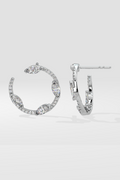 Spaced Marquise Front Hoops