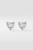 1.5 ct Classic Heart Studs