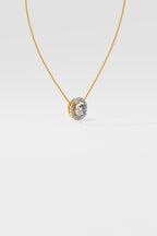 1 ct Halo Solitaire Necklace