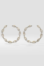 Marquise Diamond Front Hoops