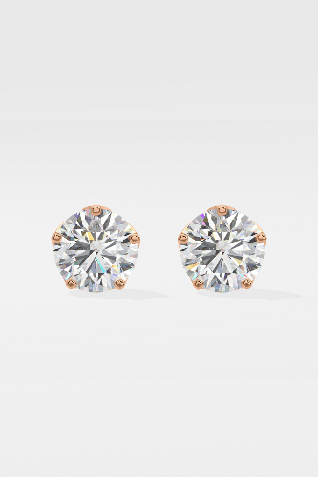 4 ct Solitaire Studs