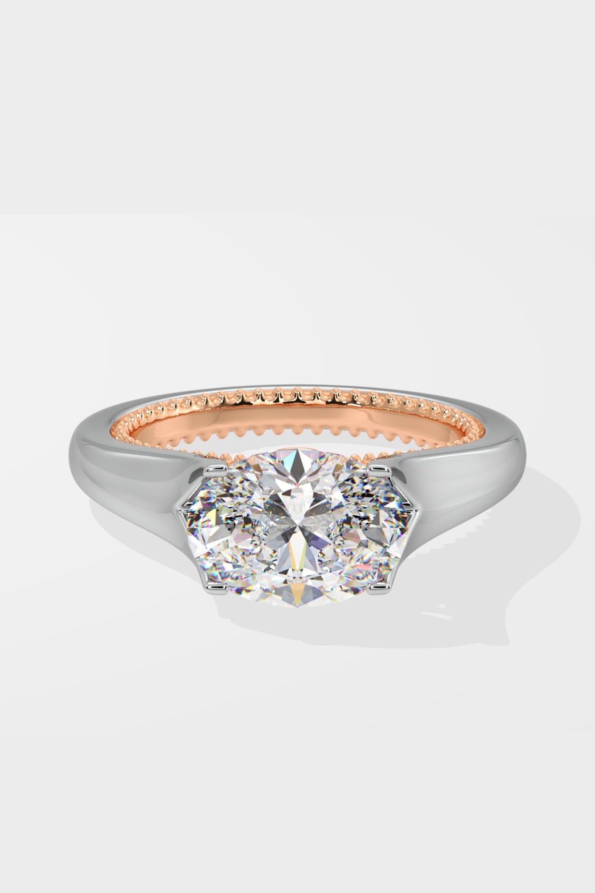 1.5 ct East-West Oval Solitaire Ring
