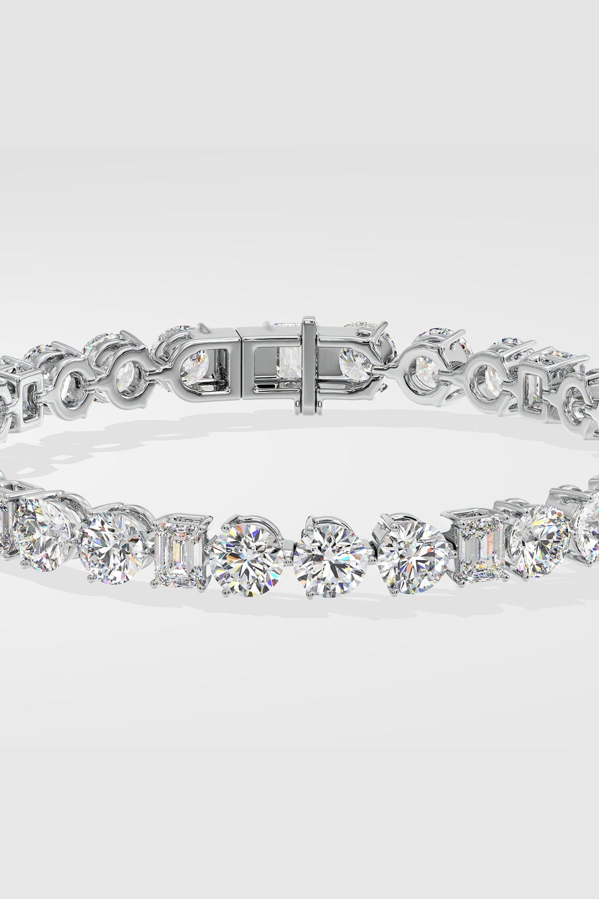 Blended Solitaire Tennis Bracelet