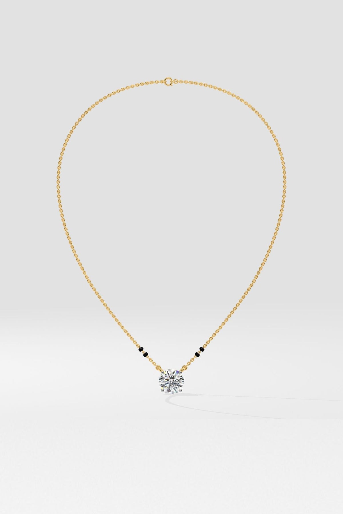 1 ct Solitaire Mangalsutra