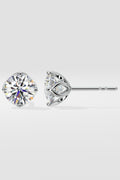 3 ct Solitaire Lotus Studs