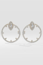 Marquise Halo Front Hoops