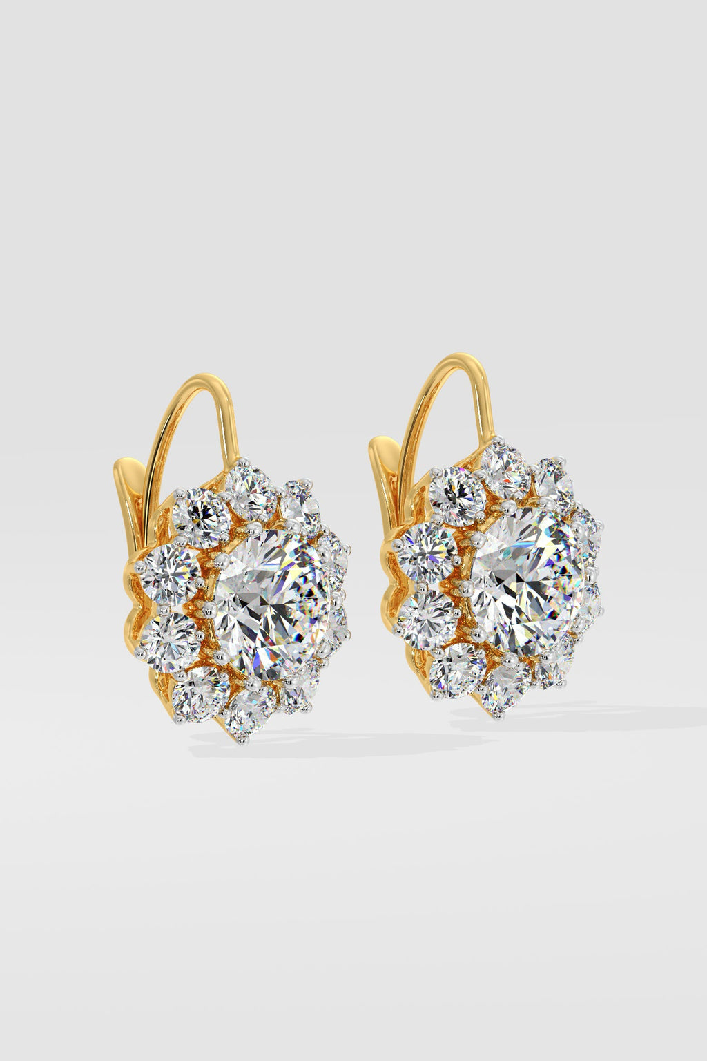 4 ct Fleur Solitaire Danglers