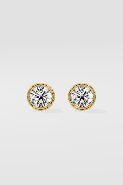 1 ct Bezel Studs