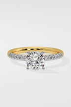 1.5 ct Cushion Hidden Halo Ring