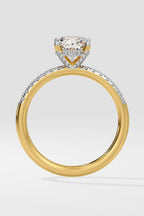 1.5 ct Cushion Hidden Halo Ring