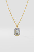 1 ct Emra Pave Halo Pendant