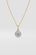 0.75 ct Solitaire Halo Pendant