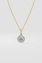 0.75 ct Solitaire Halo Pendant