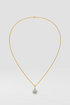 0.75 ct Solitaire Halo Pendant