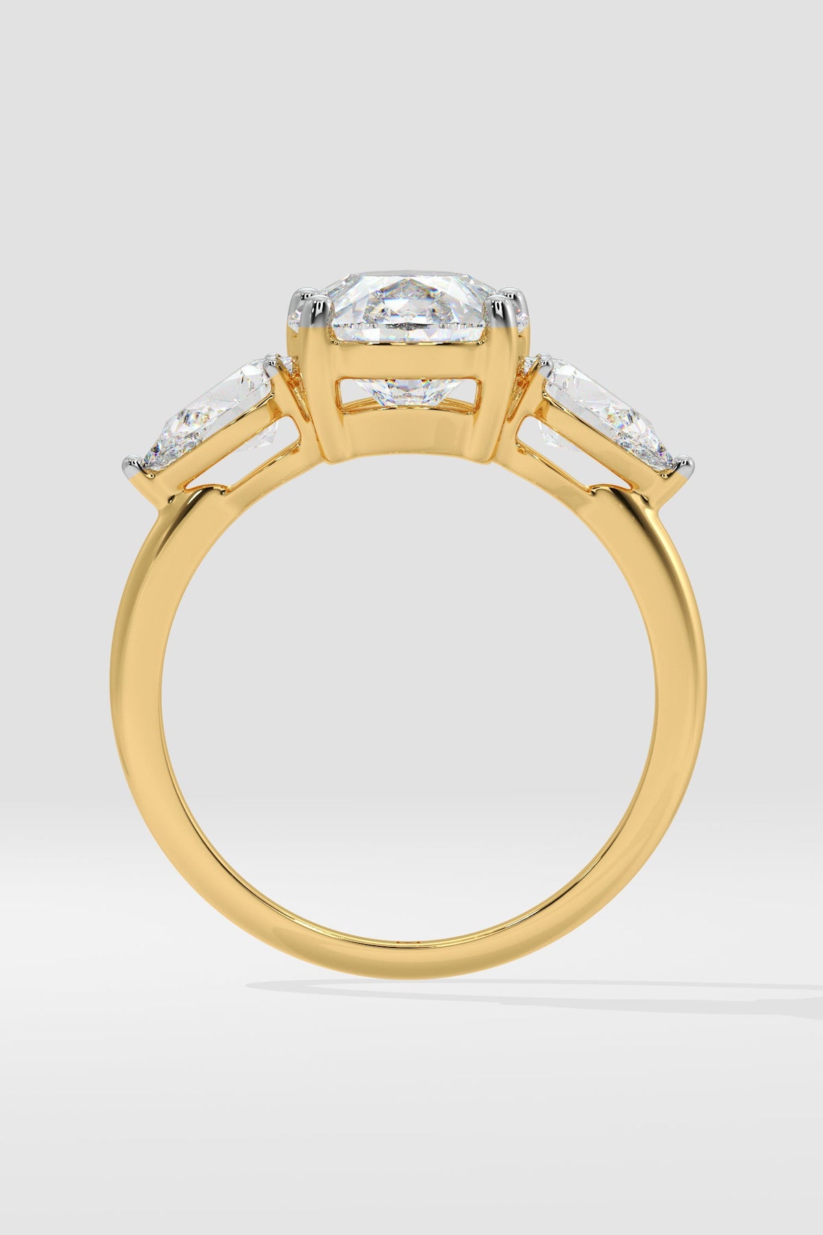 2 ct Pear Three Stone Ring