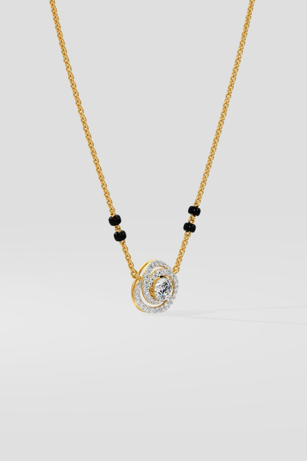 Swirl Solitaire Mangalsutra