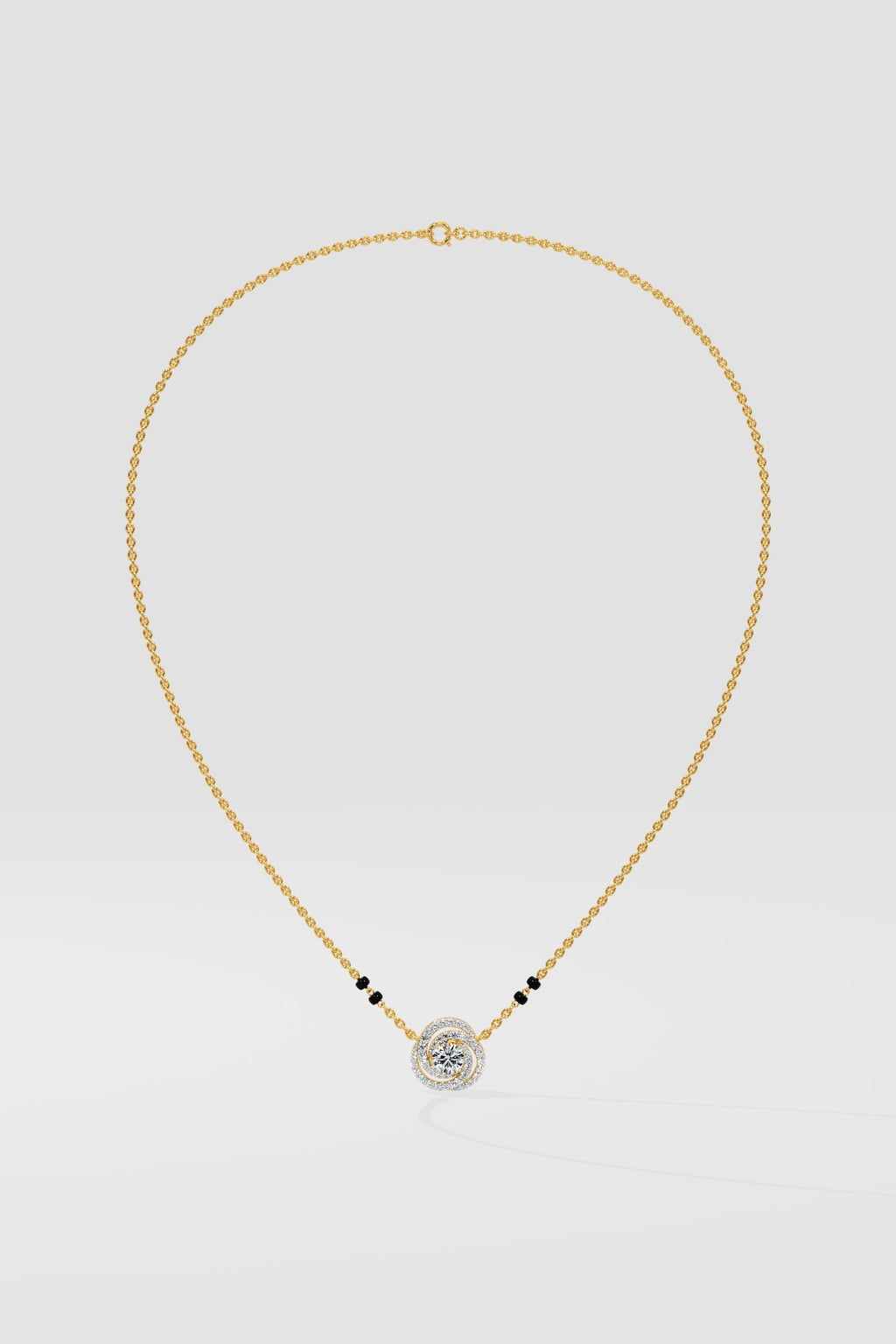 Swirl Solitaire Mangalsutra