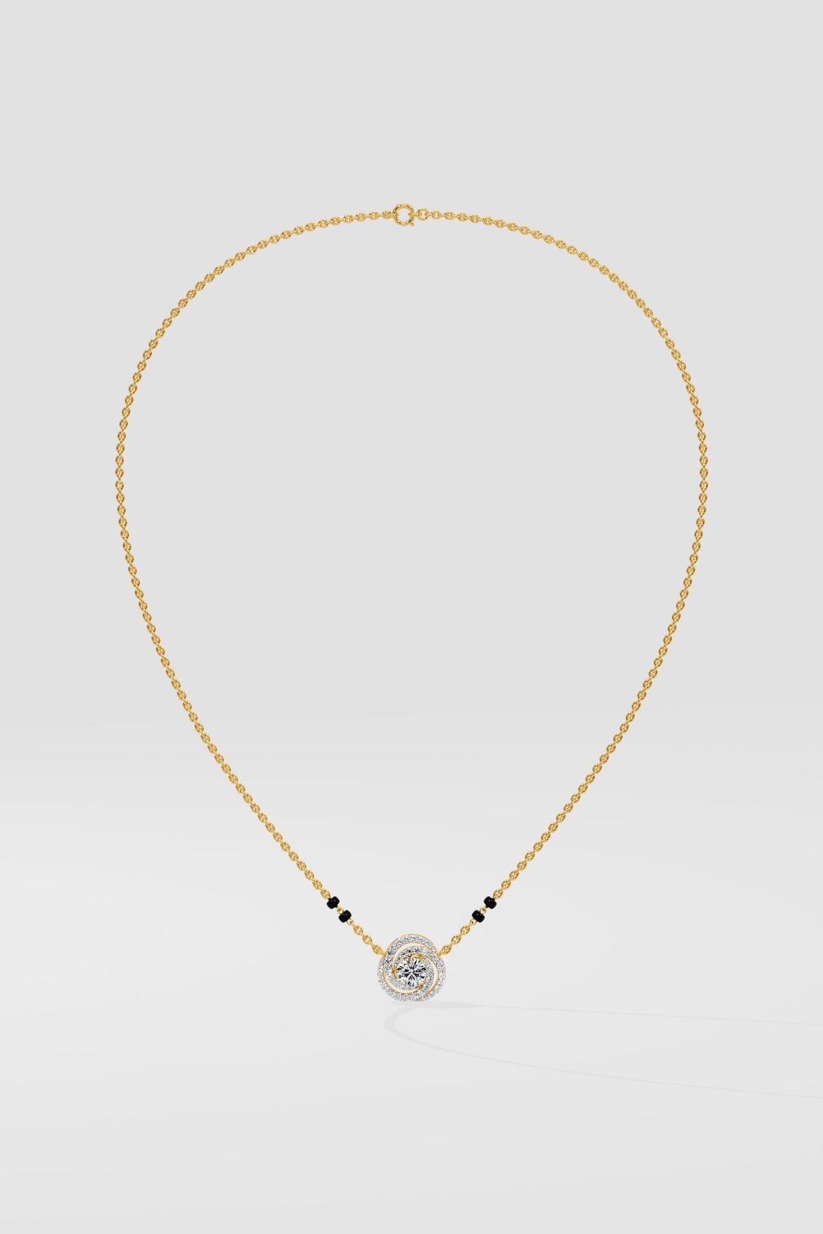 Swirl Solitaire Mangalsutra