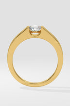 Bar Set Solitaire Ring