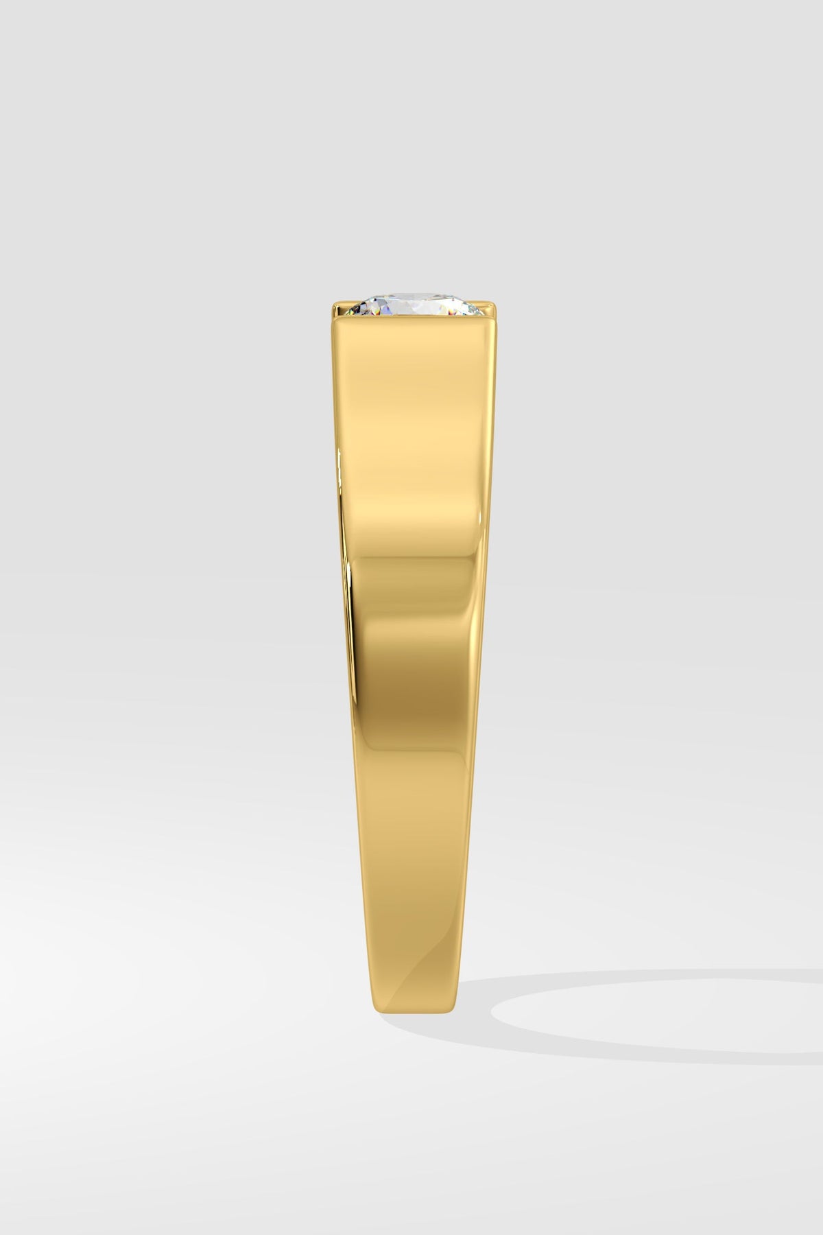 Bar Set Solitaire Ring