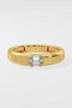East West Emerald Ring