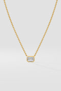 1 ct East West Emerald Necklace