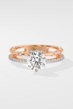 1 ct Twin Row Solitaire Ring
