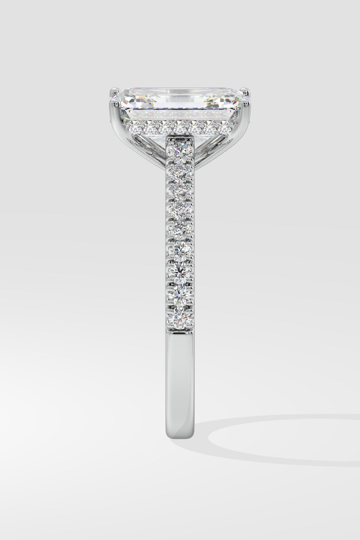 4 ct Invisible Halo Solitaire Ring