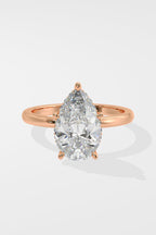 2 ct Hidden Halo Pear Ring