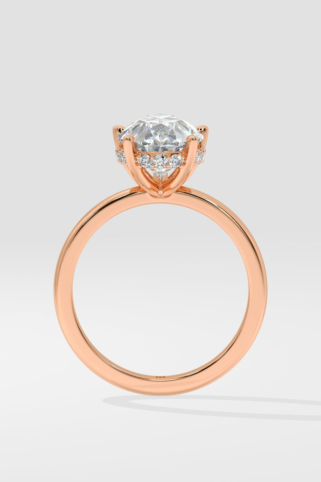 2 ct Hidden Halo Pear Ring