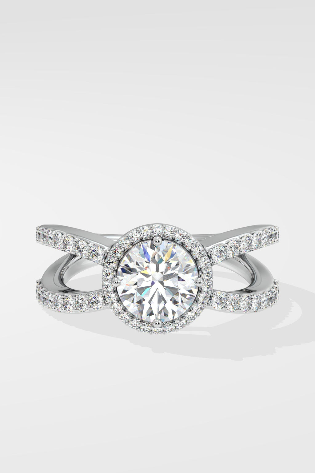 1 ct Crossover Solitaire Ring