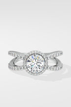 1 ct Crossover Solitaire Ring