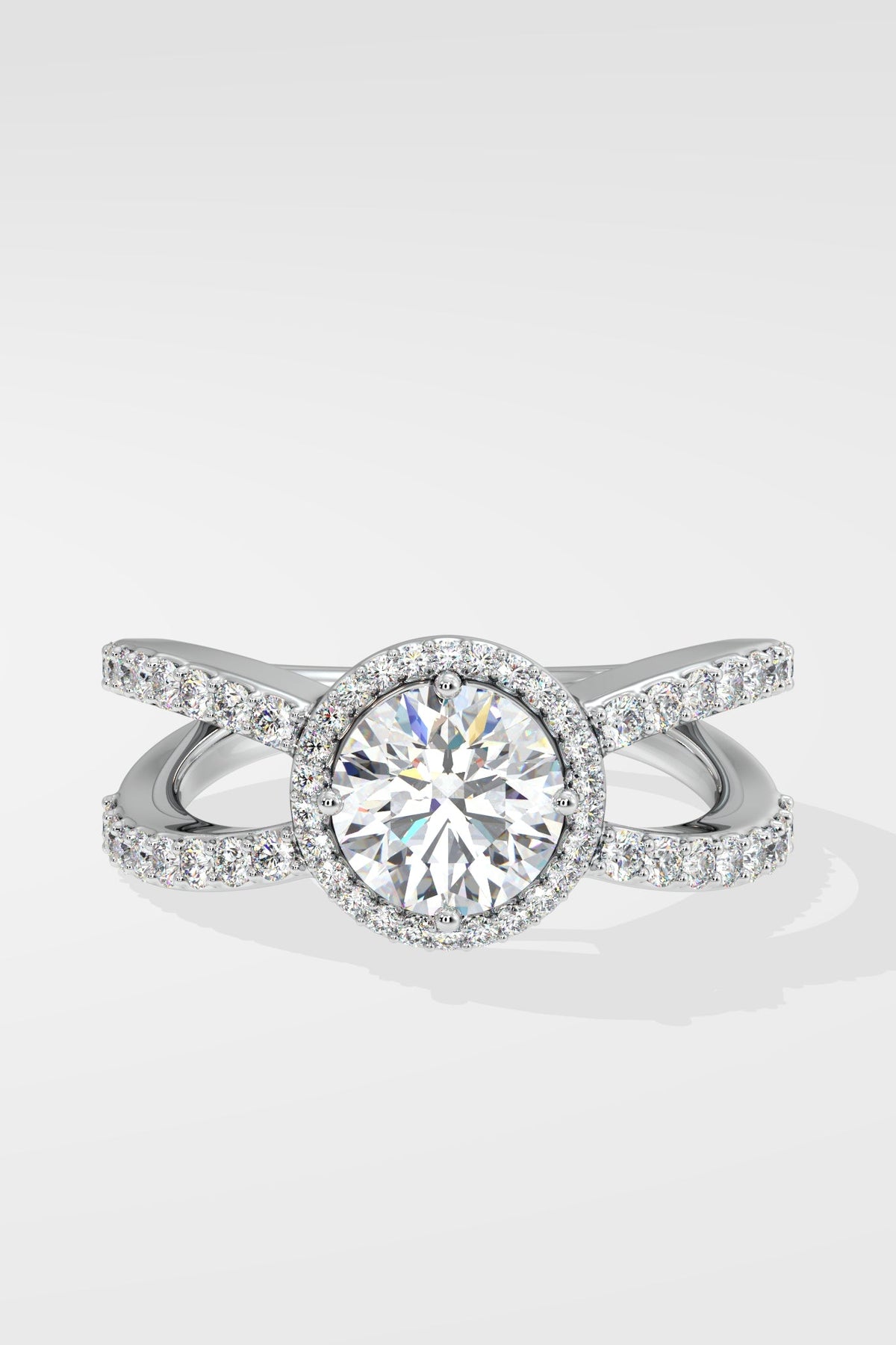 1 ct Crossover Solitaire Ring