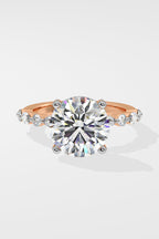 3 ct Round Askew Solitaire Ring