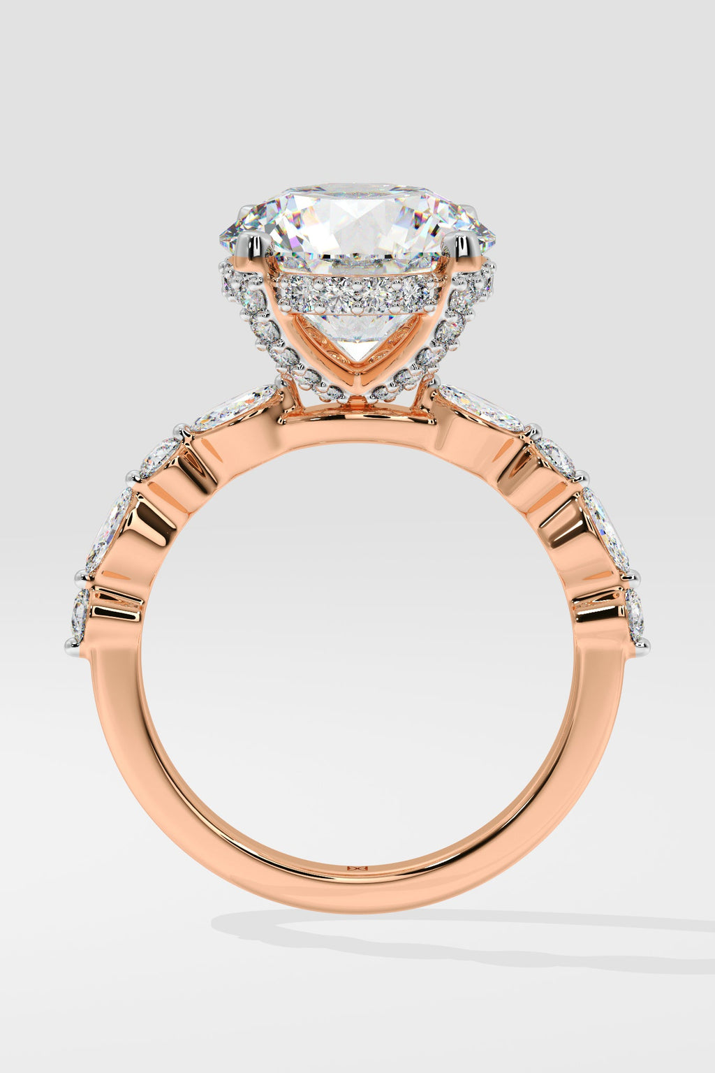 3 ct Round Askew Solitaire Ring