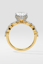 2.5 ct Oval Askew Solitaire Ring