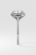 3 ct Cushion Halo Solitaire Ring