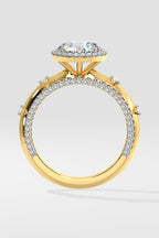 2 ct Halo Spaced Solitaire Ring