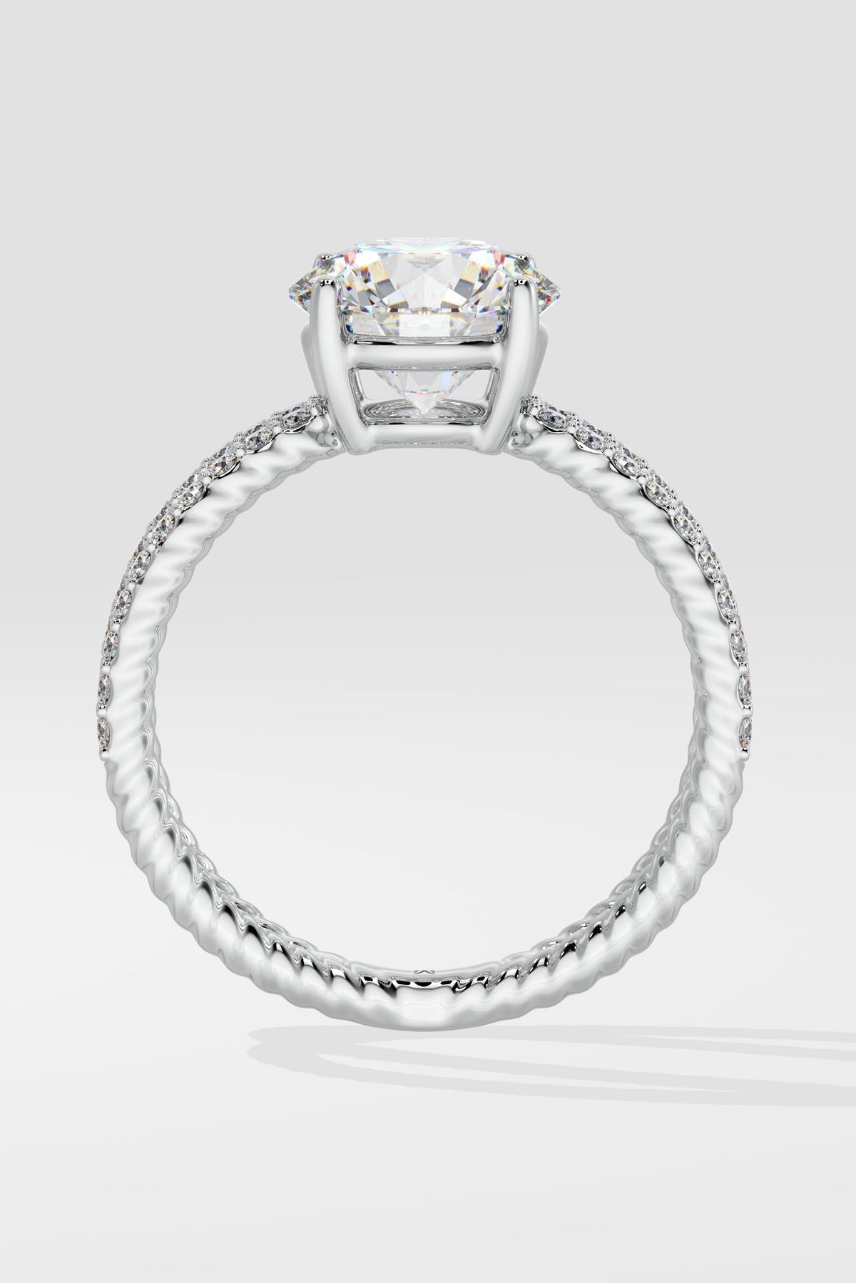 2 ct Crossover Solitaire Ring