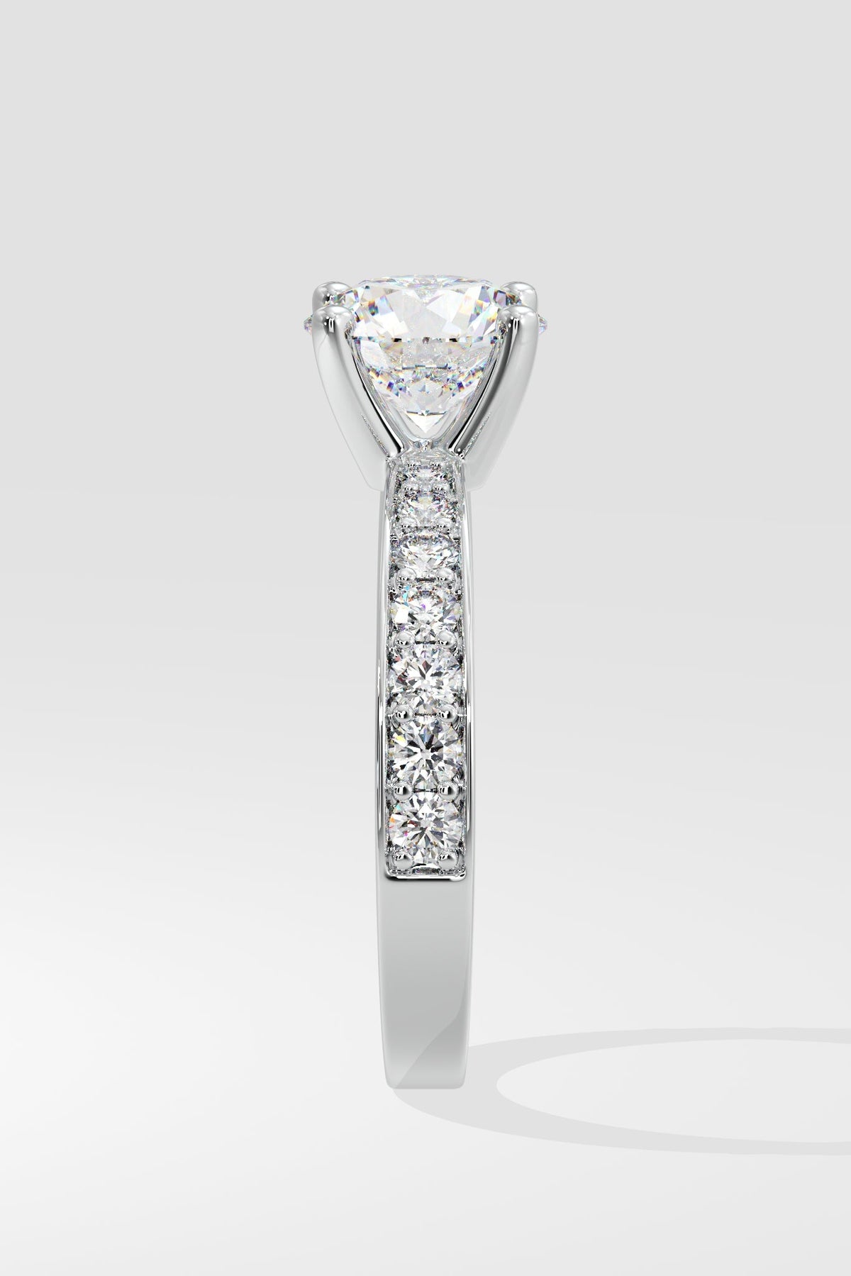 1.5 ct Solitaire Pave Ring