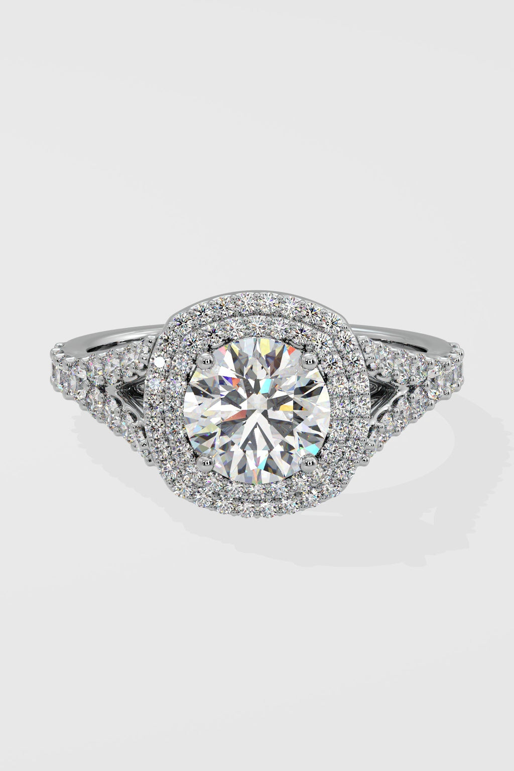 1.5 ct Double Cushion Halo Ring