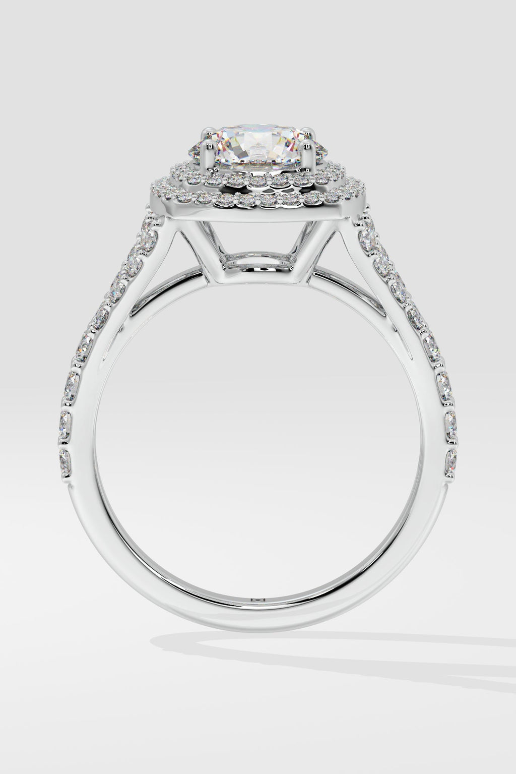 1.5 ct Double Cushion Halo Ring