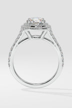 1.5 ct Double Cushion Halo Ring