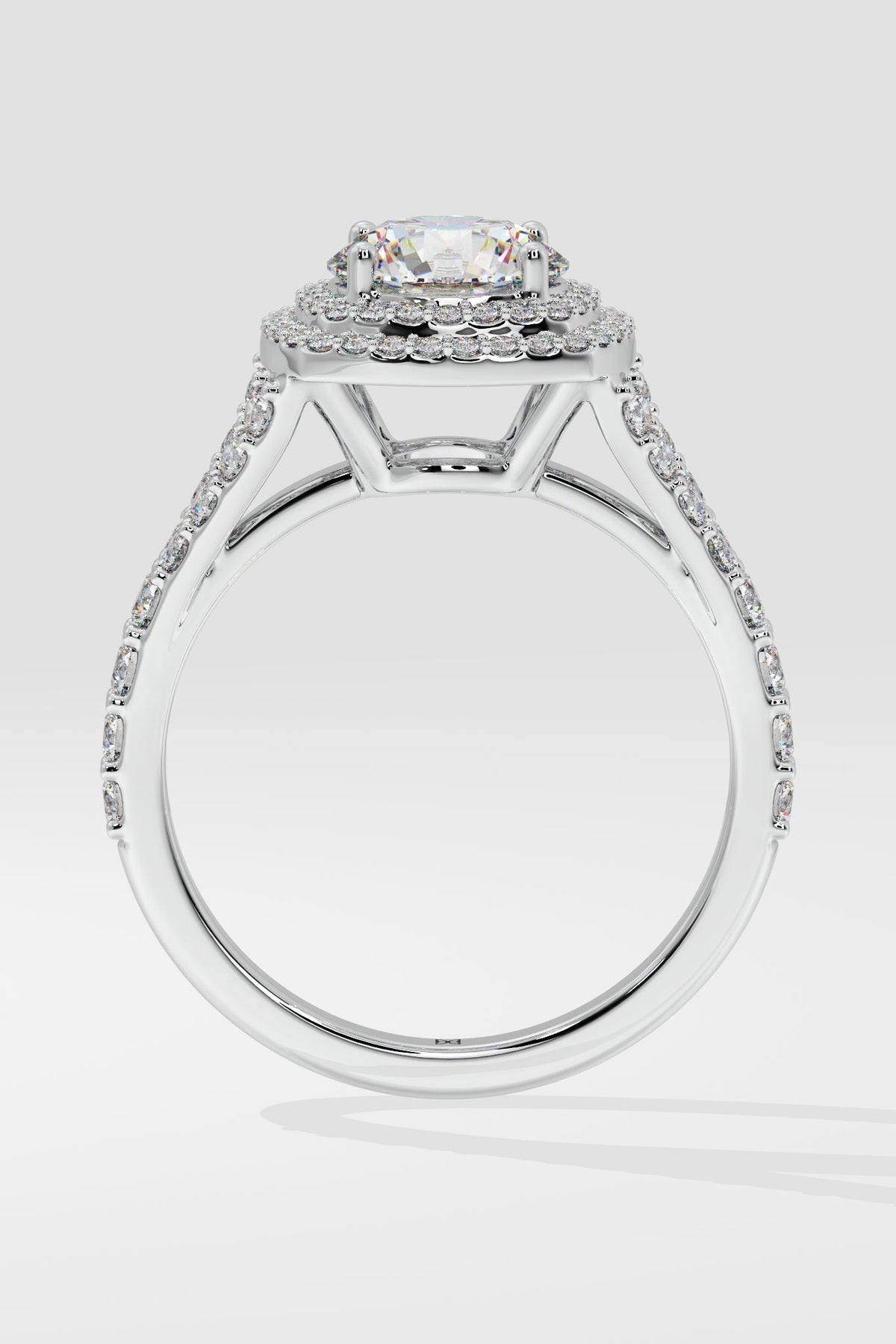 1.5 ct Double Cushion Halo Ring