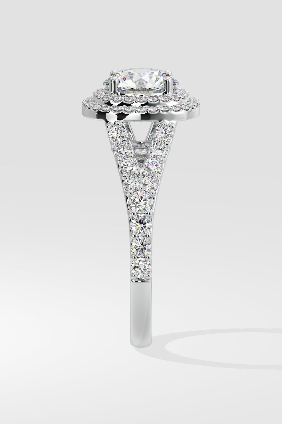 1.5 ct Double Cushion Halo Ring