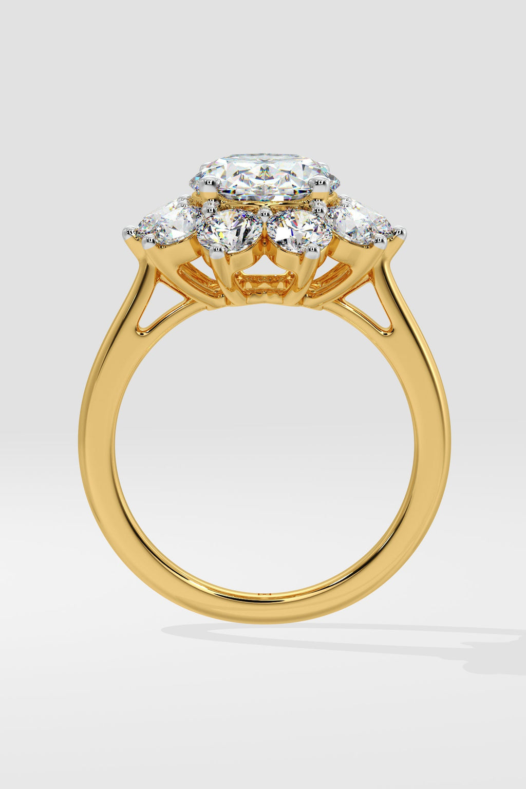 3 ct Sunburst Oval Ring