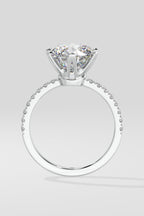 3 ct Solitaire Crown Ring